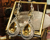 Citrine Xenia Earrings Double Drop - Teardrop / Oval - Jewels & Gems