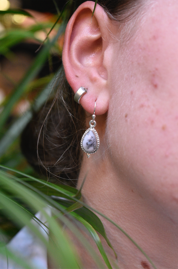 Dendritic Agate Cassia Earrings - Jewels & Gems