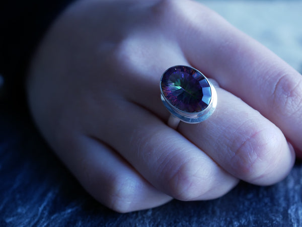 Mystic Topaz Ari Ring - Oval - Jewels & Gems