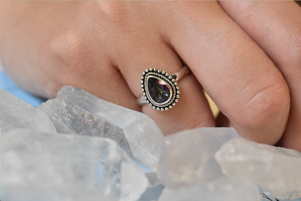 Mystic Topaz Gala Ring - Small Drop - Jewels & Gems