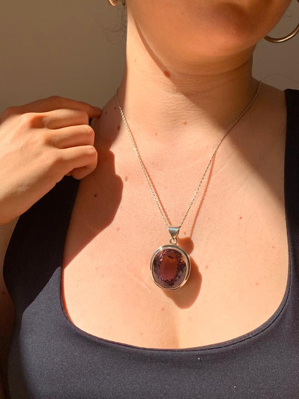 Ametrine Ansley Pendant - XLarge Round - Jewels & Gems
