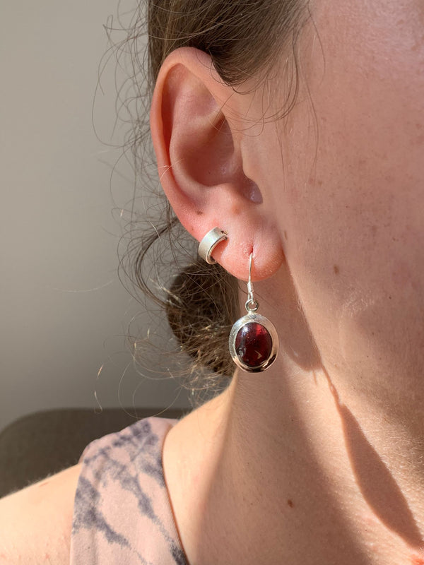 Garnet Ansley Earrings - Cabochon - Jewels & Gems