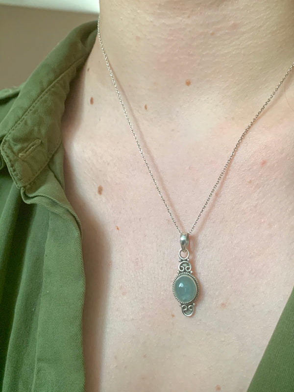 Aquamarine Agrippa Pendant - Jewels & Gems