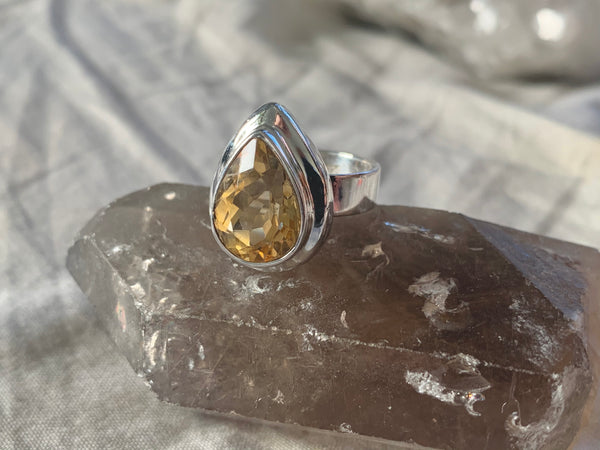 Citrine Ansley Ring - Teardrop - Jewels & Gems