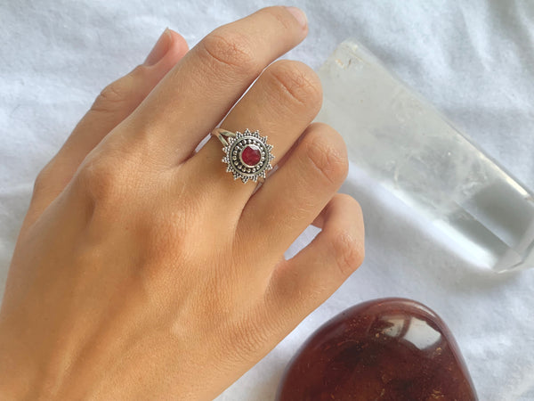 Semi-precious Ruby Evanora Ring - Jewels & Gems