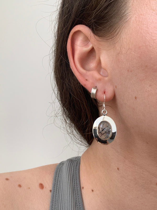 Tourmalated Quartz Medea Earrings - Oval - Jewels & Gems