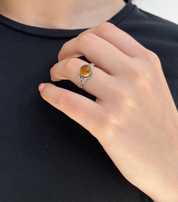 Amber Kala Ring