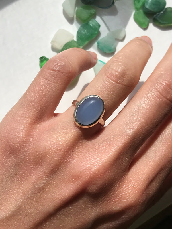 Blue Chalcedony Ariel Ring - Jewels & Gems