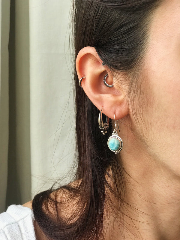 Larimar Ari Dot Earrings - Jewels & Gems