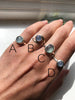 Chalcedony Minimal Mix Rings - Jewels & Gems