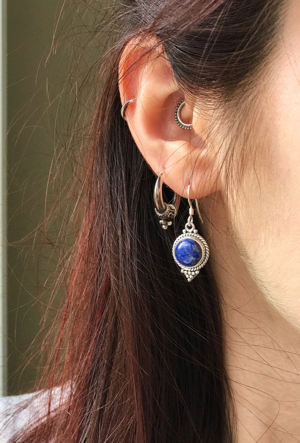 Lapis Lazuli Cassia Dot Earrings - Jewels & Gems
