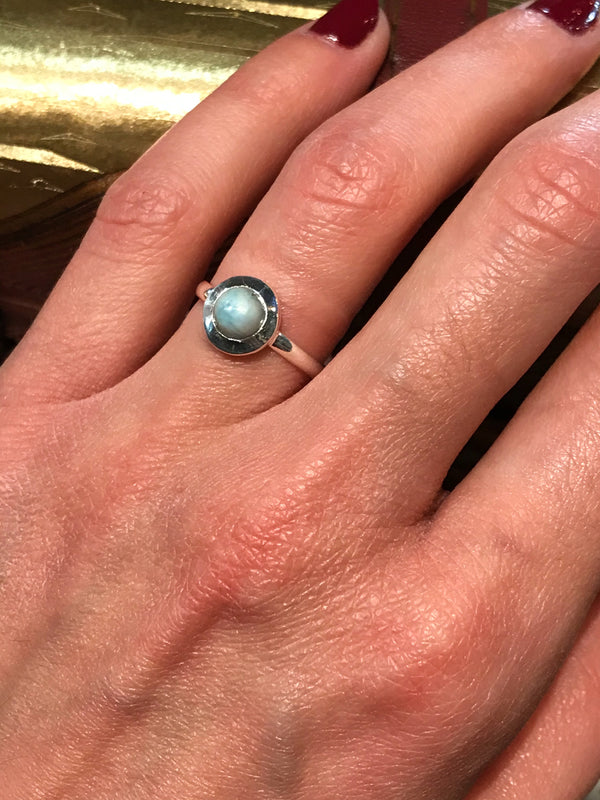 Larimar Calix Ring - Jewels & Gems