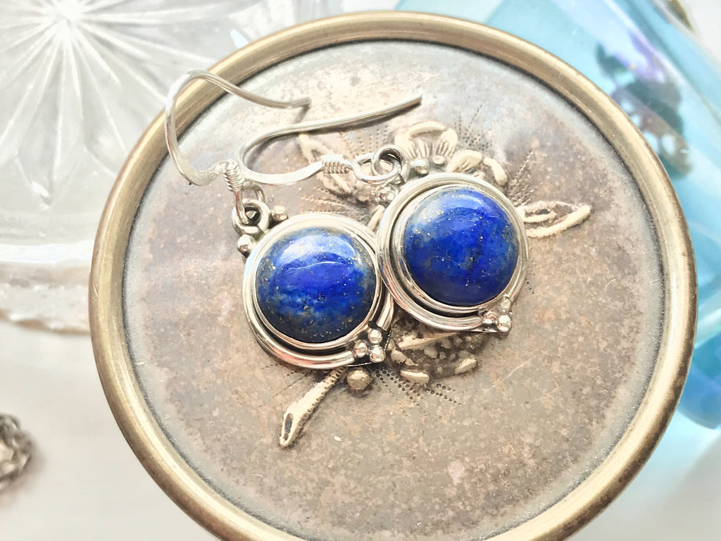 Lapis Lazuli Ari Dot Earrings - Jewels & Gems