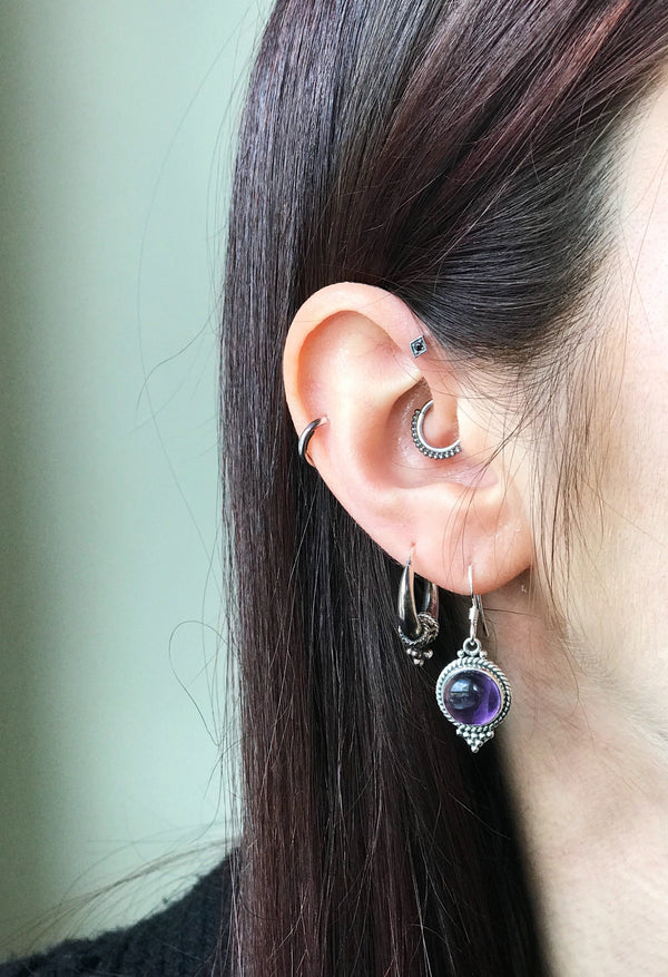 Amethyst Cassia Dot Earrings - Jewels & Gems