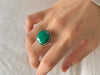 Malachite Brea Ring - Medium Round - Jewels & Gems