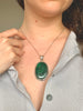 Malachite Ansley Pendant - Large Oval - Jewels & Gems