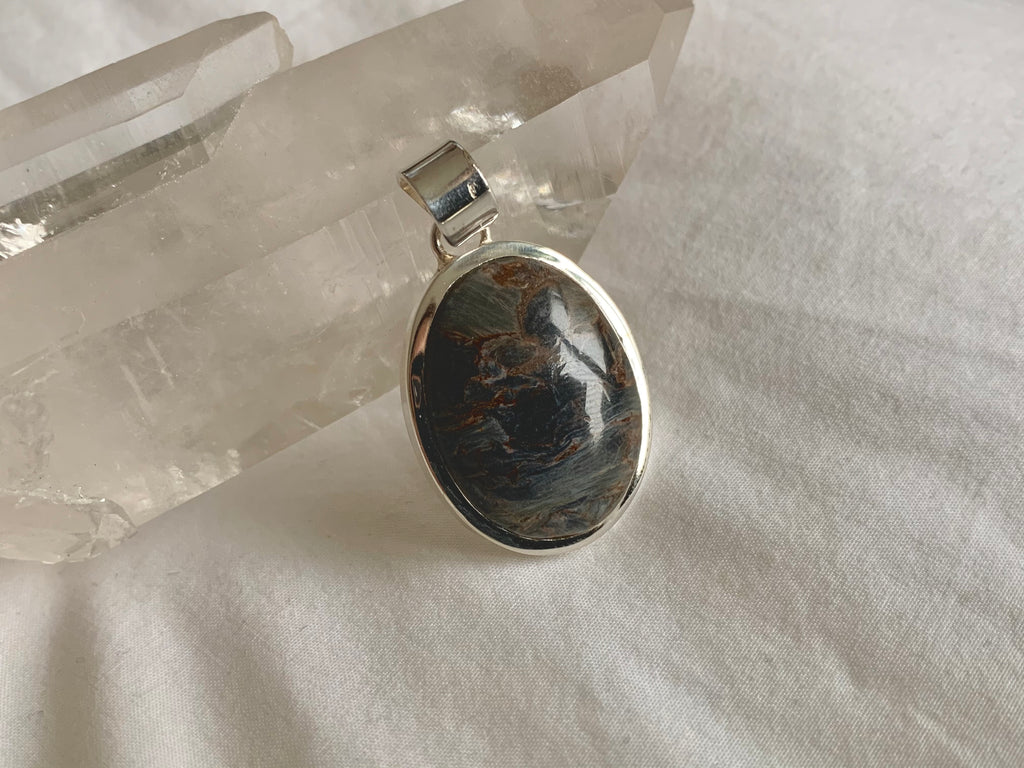 Pietersite Naevia Pendant - Medium Oval - Jewels & Gems