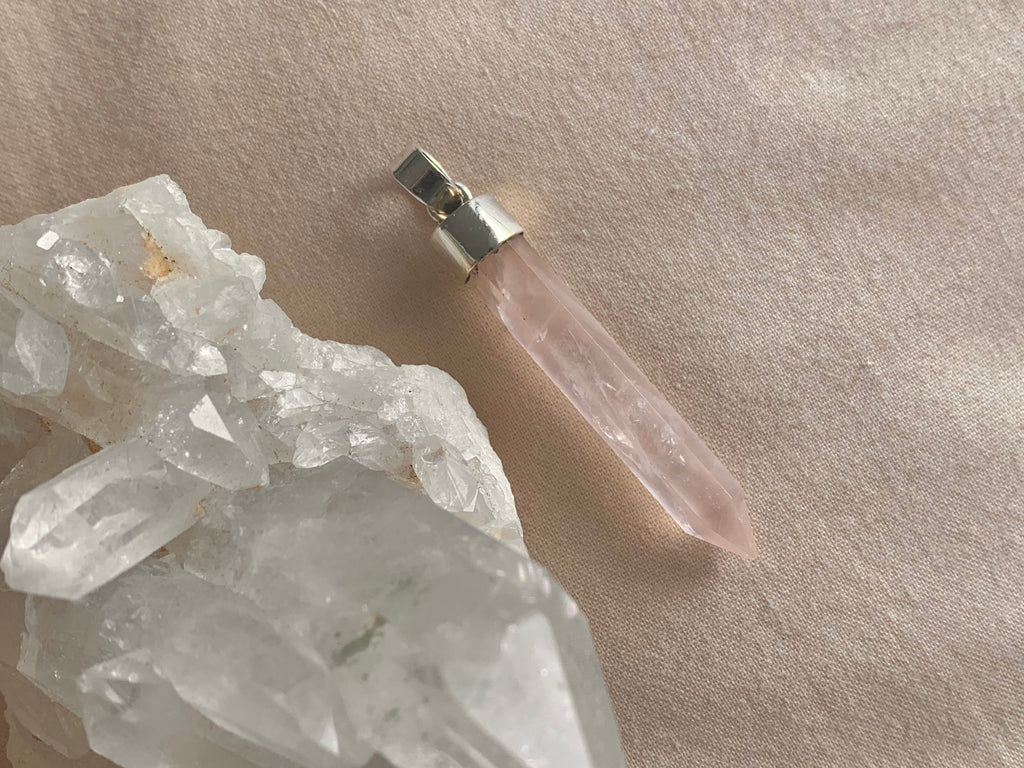 Rose Quartz Myrta Pendant - Jewels & Gems
