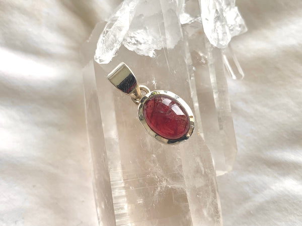 Pink Tourmaline Naevia Pendant - Small Oval - Jewels & Gems