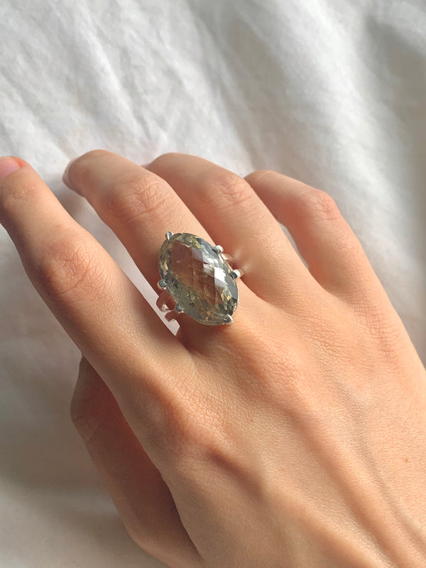 Green Amethyst Duria Ring (US 9) - Jewels & Gems