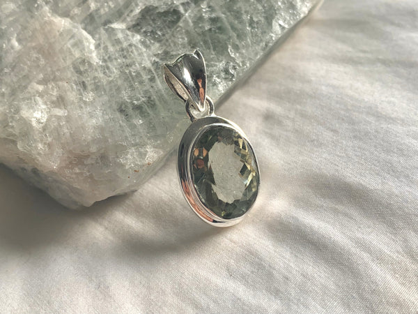 Green Amethyst Ansley Pendant - Small Oval - Jewels & Gems