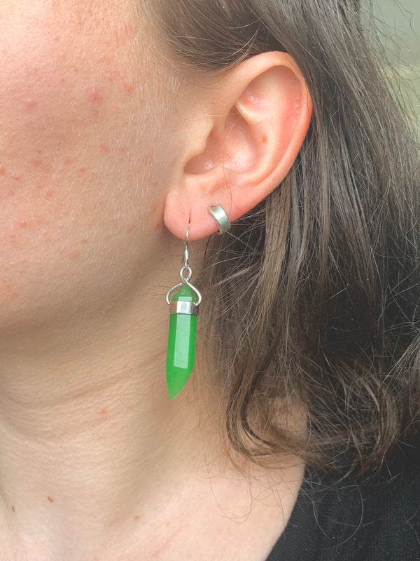 Nephrite Jade Alena Earrings - Large - Jewels & Gems