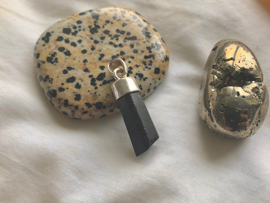 Black Tourmaline Myron Pendant - Jewels & Gems