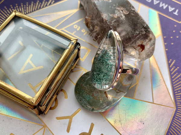 Garden Quartz Ari Ring - Skinny Drop (US 7) - Jewels & Gems