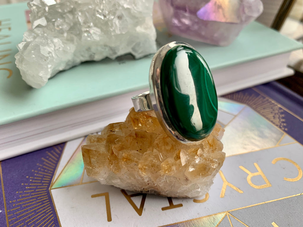 Malachite Chunky Ari Ring - Jewels & Gems