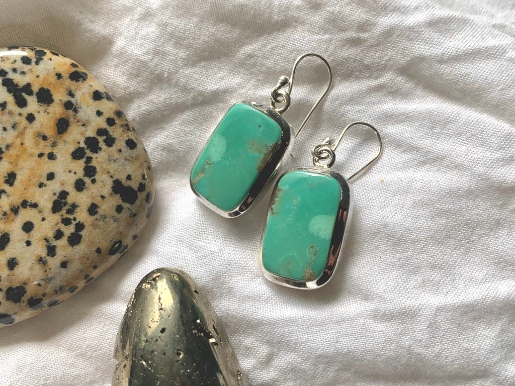 Arizona Turquoise Naevia Earrings - Rectangle - Jewels & Gems