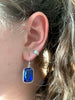 Royal Blue Quartz Adora Earrings - Small Rectangle - Jewels & Gems