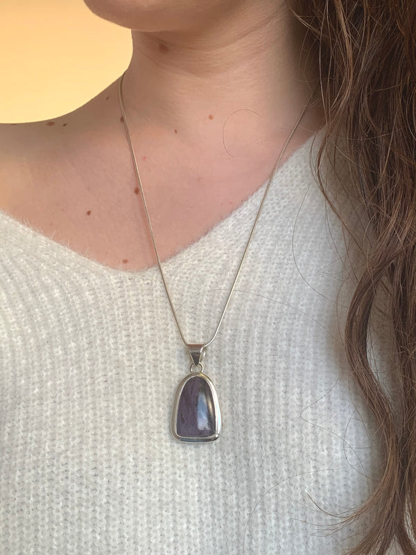 Sugilite Ansley Pendant - Small Bell - Jewels & Gems