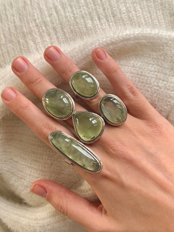 Prehnite with Epidote Brea Ring - Mixed - Jewels & Gems
