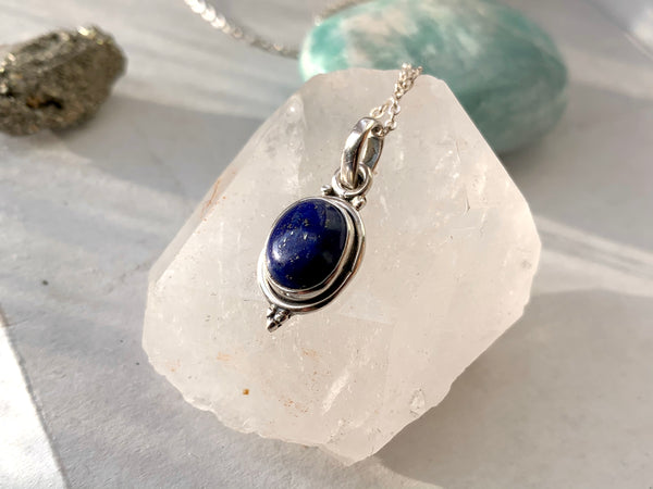 Lapis Lazuli Pendant - Small Oval - Jewels & Gems