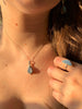 Blue Chalcedony Ari Dot Pendant - Teardrop - Jewels & Gems