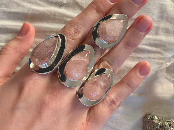 Morganite Medea Ring - Large Teardrop - Jewels & Gems