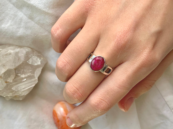 Semi-precious Ruby Falco Ring - Jewels & Gems