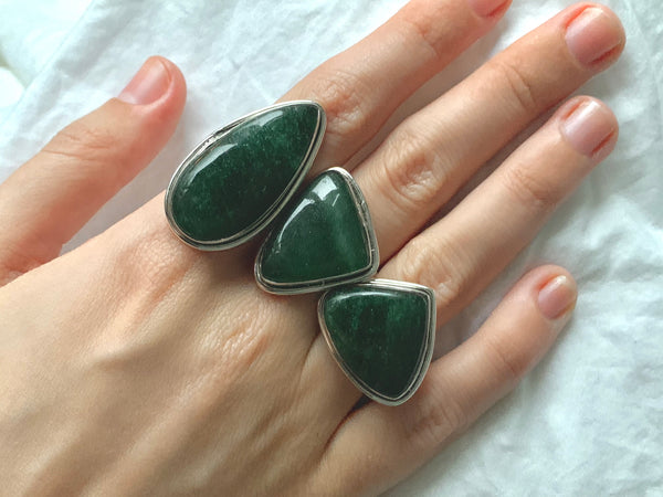 Green Aventurine Brea Rings - Mixed - Jewels & Gems