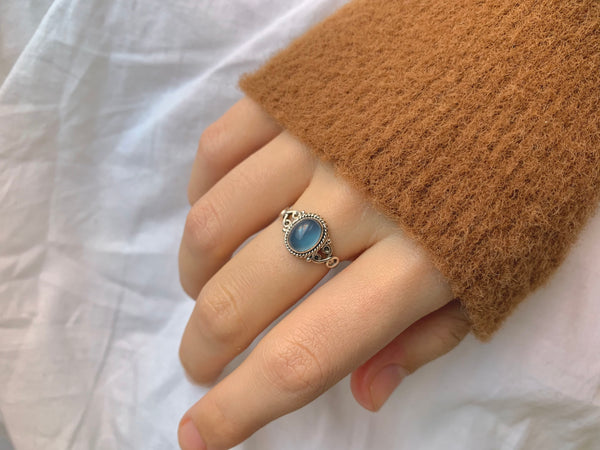 Blue Chalcedony Melita Ring - Jewels & Gems