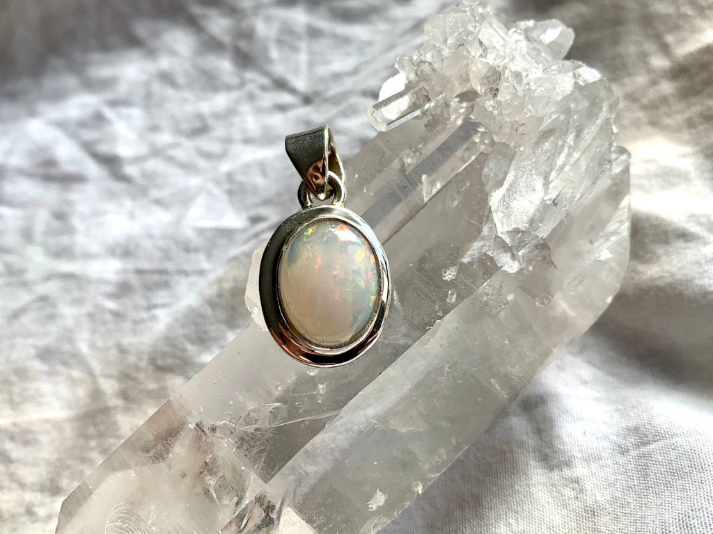 Ethiopian Welo Opal Ansley Pendant - Medium Oval - Jewels & Gems