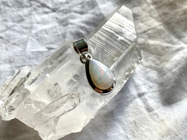Ethiopian Welo Opal Naevia Pendant - Teardrop - Jewels & Gems