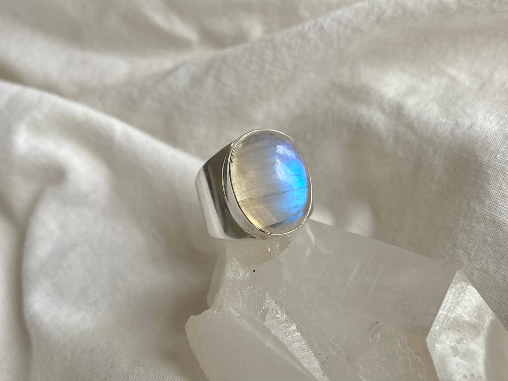 Moonstone Signet Ring - Small Oval - Jewels & Gems