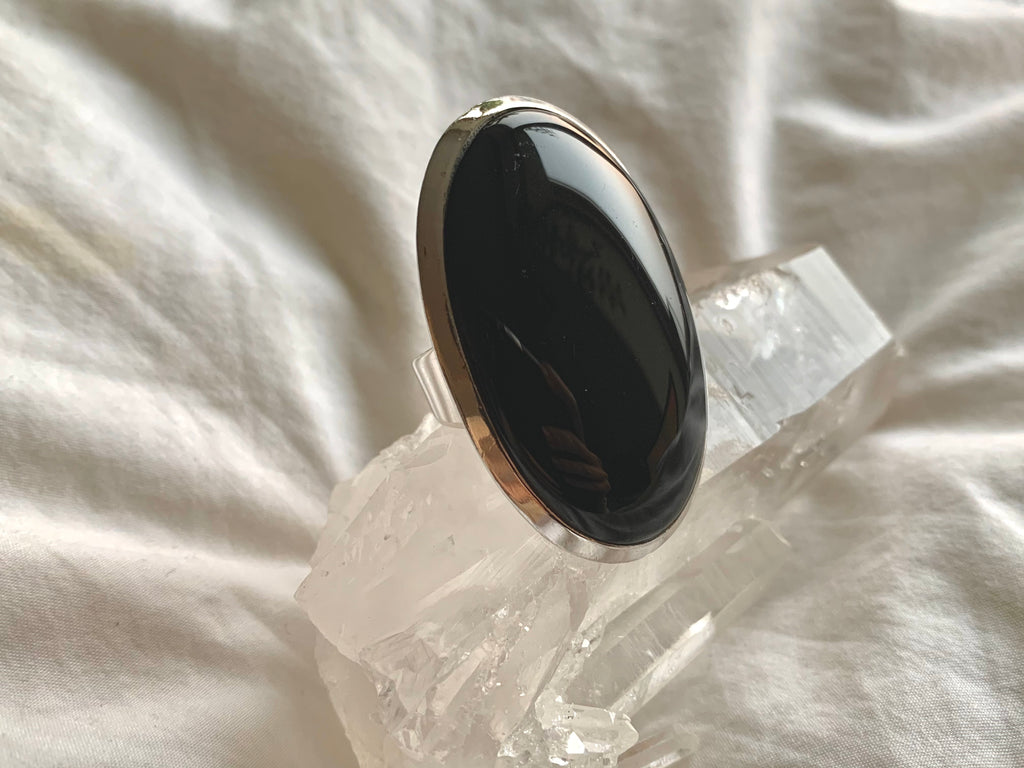 Black Onyx Naevia Ring - XLarge Oval - Jewels & Gems