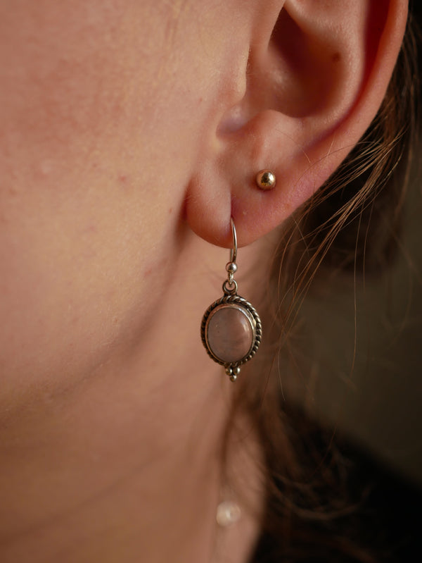 Rose Quartz Cassia Earrings - Jewels & Gems