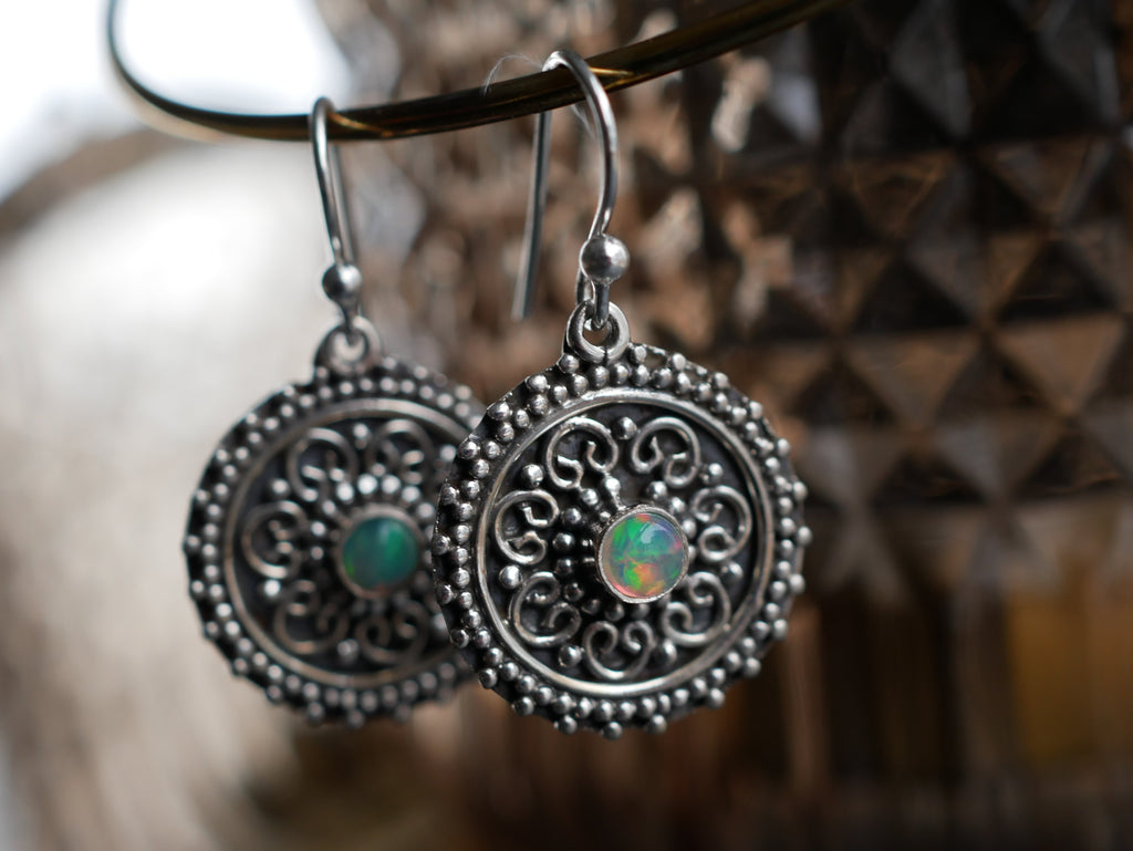 Ethiopian Opal Zahara Earrings - Jewels & Gems