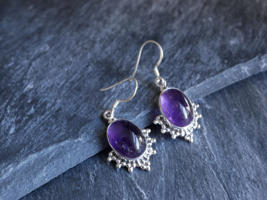 Amethyst Lux Earrings - Jewels & Gems
