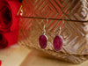 Semi-precious Ruby Akoni Earrings Long Oval - Jewels & Gems