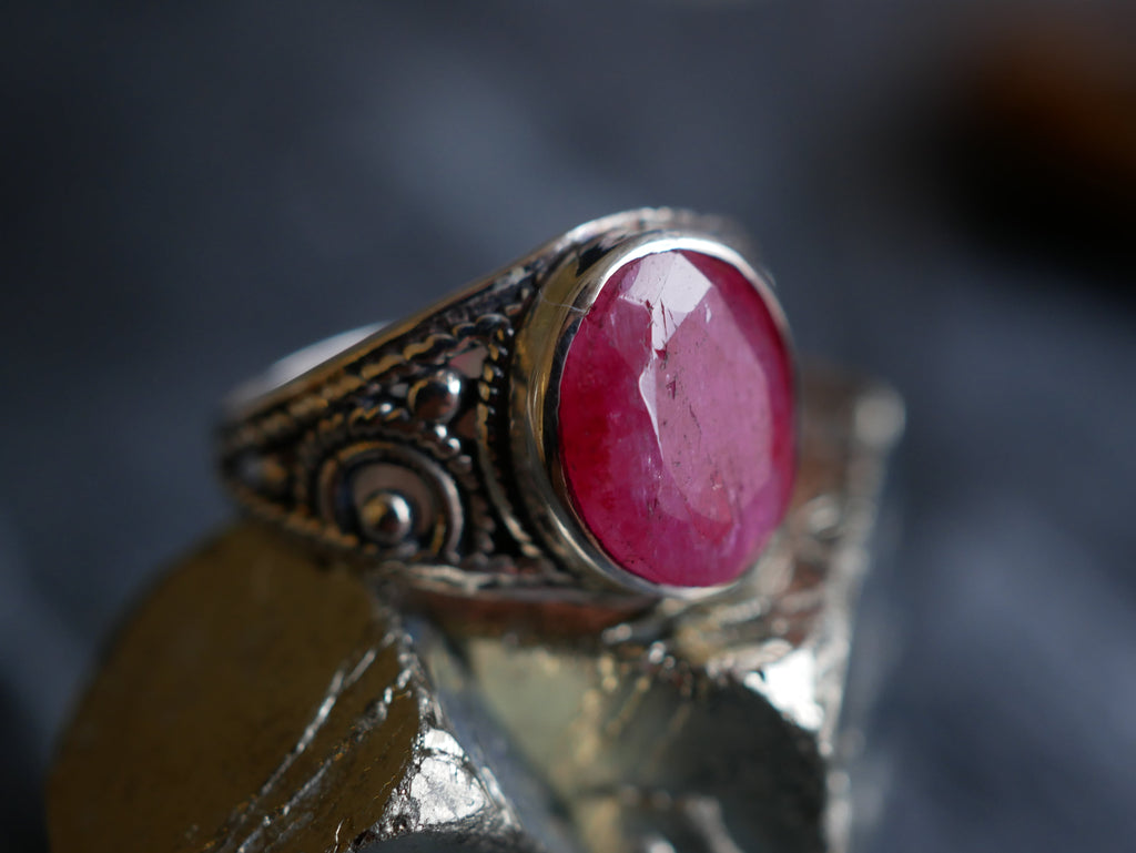 Semi-precious Ruby Calissia Ring - Jewels & Gems