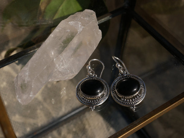Onyx Kali Earrings - Jewels & Gems