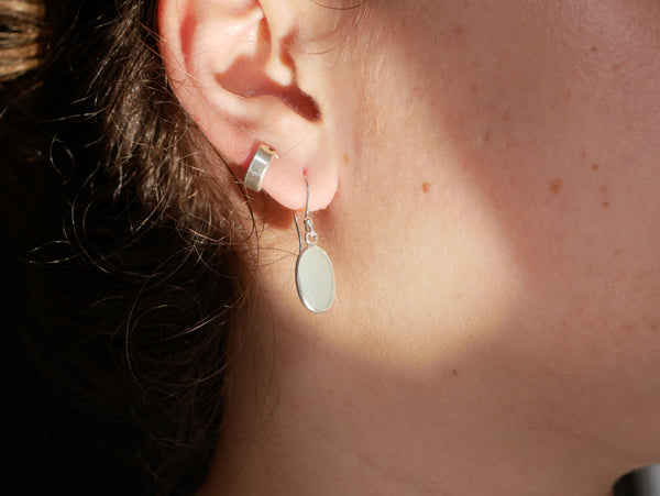 Pastel Green Chalcedony Adora Earrings Oval - Jewels & Gems